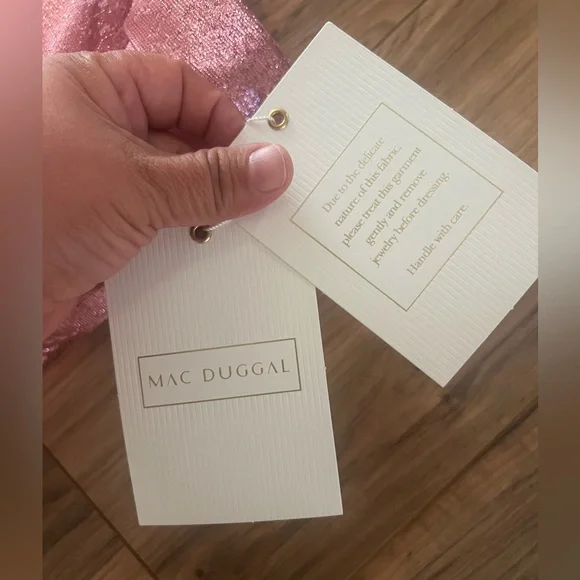 Mac Duggal 67230 Fabulouss Strapless Metallic Pink Strapless Mermaid Gown 18W - Picture 7 of 10